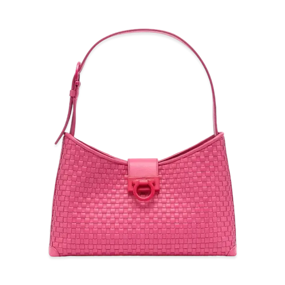 Salvatore Ferragamo Trifolio Shoulder Bag "Hot Pink"
