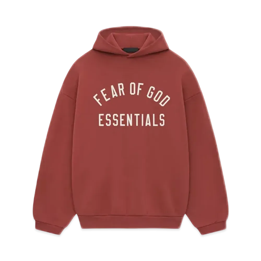 FEAR OF GOD Essentials Fleece Hoodie "Crimson"