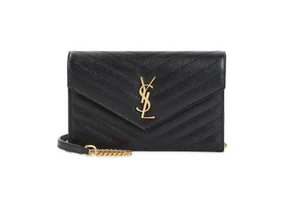 Saint Laurent Women's Mini ‘Envelope’ Crossbody Bag "Black"