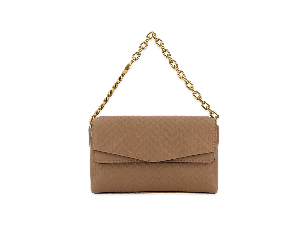 GUCCI Women's Biscuit Leather Medium Shoulder Bag "Camel"