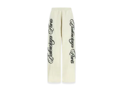 BALENCIAGA Women's 'Cursive' Reversible Pants "White"