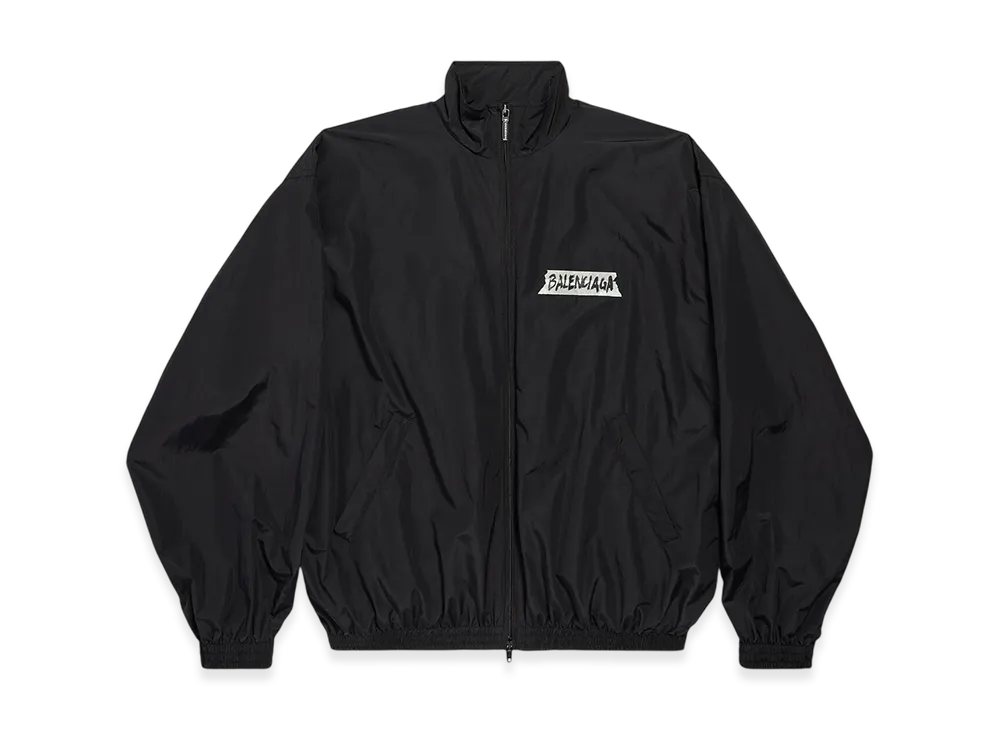 BALENCIAGA Masking Tape Tracksuit Jacket Medium Fit "Black"