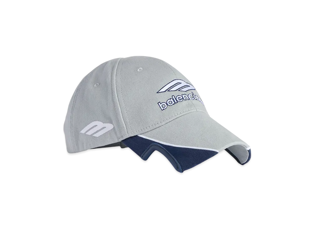 BALENCIAGA 3B Football Cap "Light Grey/Blue"