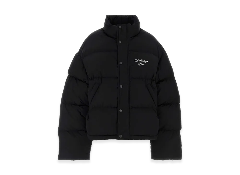 BALENCIAGA Women's Cotton Blend Down Jacket "Black"