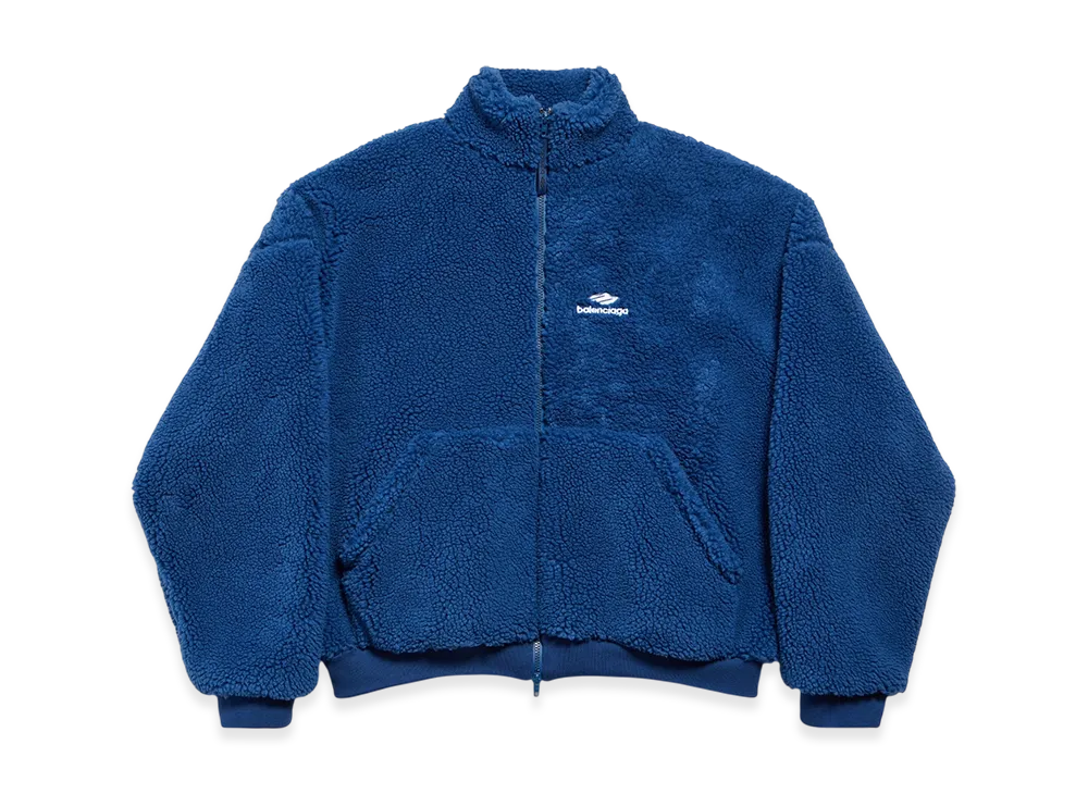 BALENCIAGA 3B Sports Icon Ski Zip-up Jacket "Marine Blue"