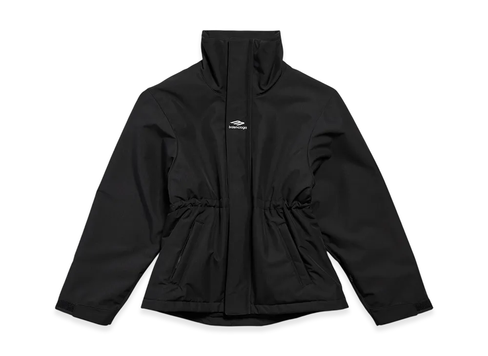 BALENCIAGA 3B Sports Icon Ski High Collar Parka "Black"