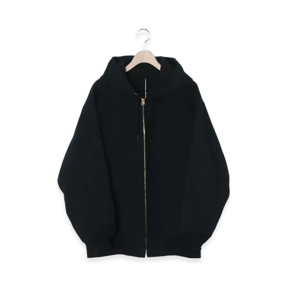 COMOLI Cotton Duck Zip Parka "Black"