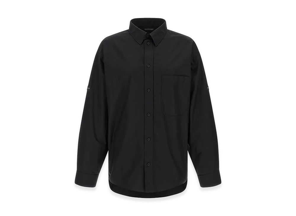 BALENCIAGA Logo Patch Shirt "Black"