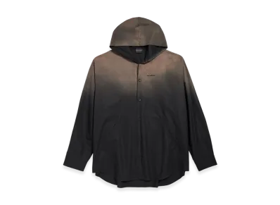 BALENCIAGA Hooded Oversized Shirt "Black"