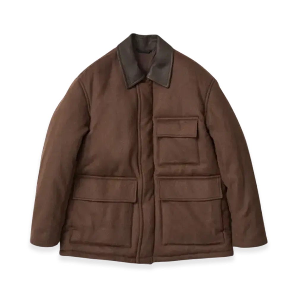 AURALEE Baby Camel Padding Blouson "Dark Brown"