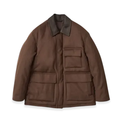 AURALEE Baby Camel Padding Blouson "Dark Brown"