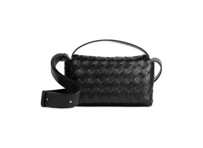 Bottega Veneta Intrecciato Flap Mini Bag "Black"