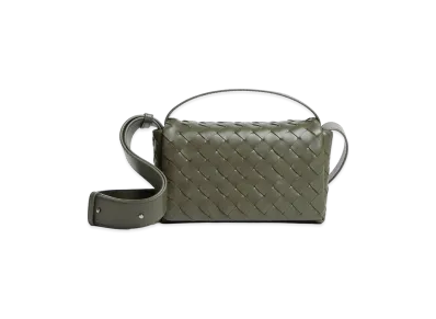 Bottega Veneta Intrecciato Flap Mini Bag "Crocodile"