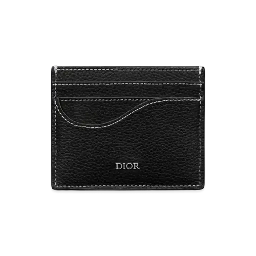 Dior DiorEssentials Saddle Card Holder Grained Calfskin "Black"