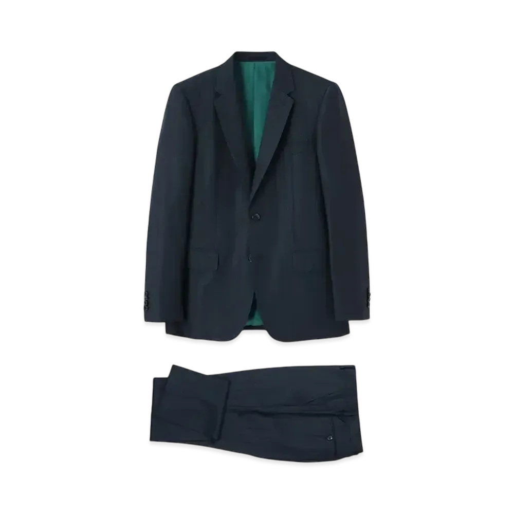 Paul Smith Slab Stripe Single 2B Suit "DarkGreen"