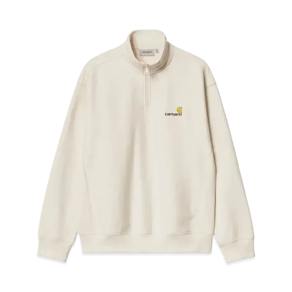 Carhartt Half Zip American Script Sweatshirt "Natural"