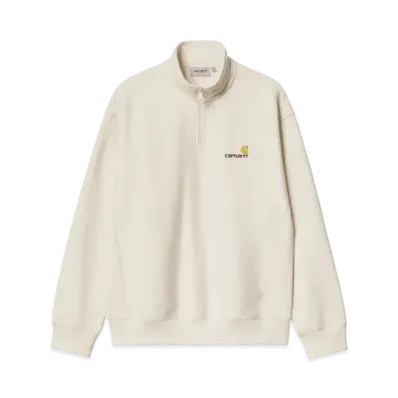 Carhartt Half Zip American Script Sweatshirt "Natural"