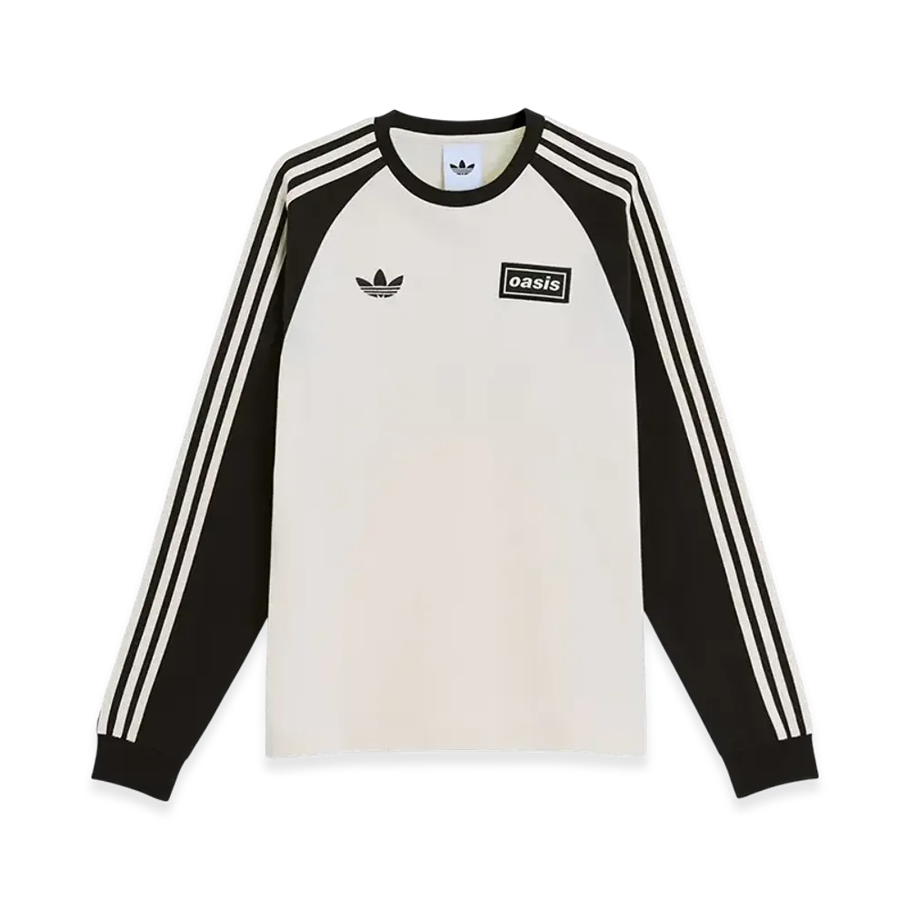 adidas x Oasis Tour 3-Stripes Longsleeve Tee "Cream White"