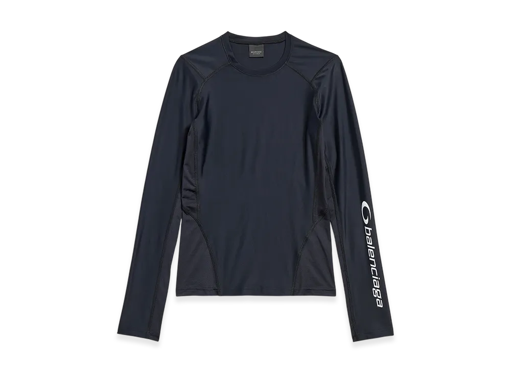 BALENCIAGA Long Sleeve Fitted Top "Black"