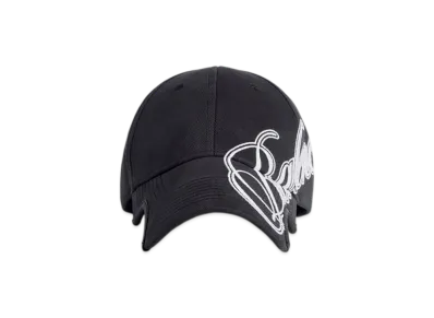 BALENCIAGA Cursive Cap "Washed Black"