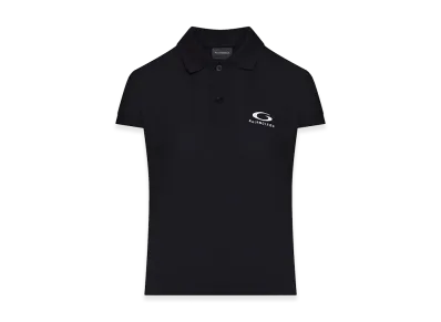BALENCIAGA Women's Loop Sports Icon Polo Shirt "Black"