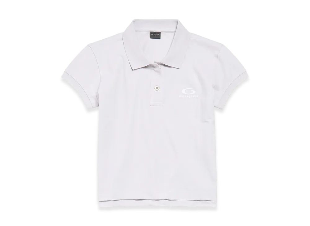 BALENCIAGA Loop Sports Icon Short Sleeve Polo "Dirty Effect White/White"