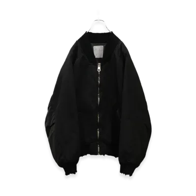 ANCELLM Faded Bomber Jacket "Black"
