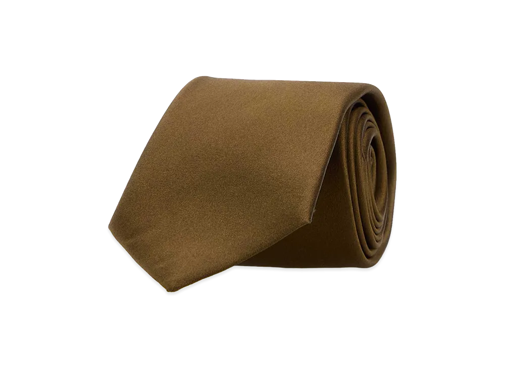 Saint Laurent Biscuit Satin Tie "Camel"