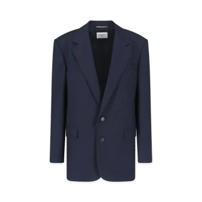 Saint Laurent Women's Jackets "Blue"