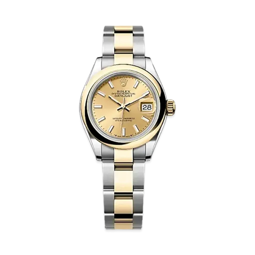 ROLEX Lady-Datejust 28mm Oystersteel & Yellow Gold 279163 "Champagne-colour"
