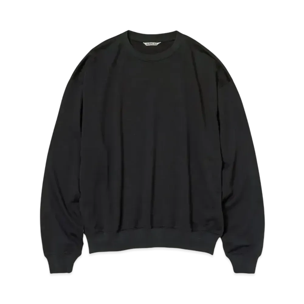 AURALEE Super High Gauge Sweat P/O "Black"