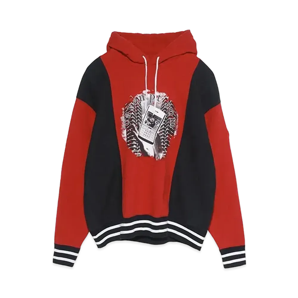 Cav Empt (C.E) RIB PANELED HEAVY HOODY "Red"