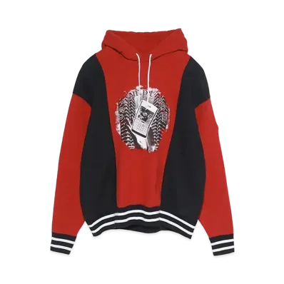 Cav Empt (C.E) RIB PANELED HEAVY HOODY "Red"