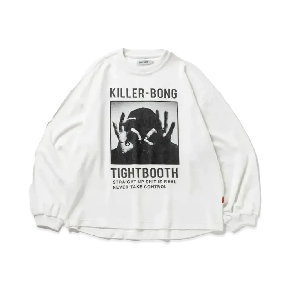 TIGHTBOOTH Hand Sign Velour Ls "White"