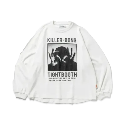 TIGHTBOOTH Hand Sign Velour Ls "White"