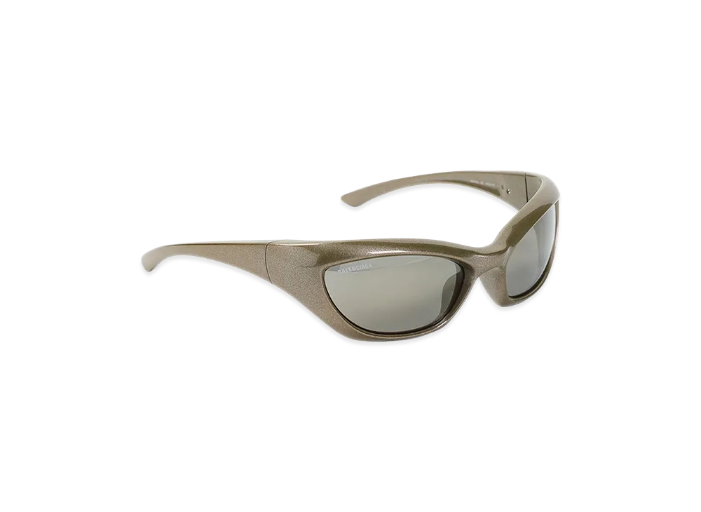 BALENCIAGA Racer Cat Sunglasses "Mud"