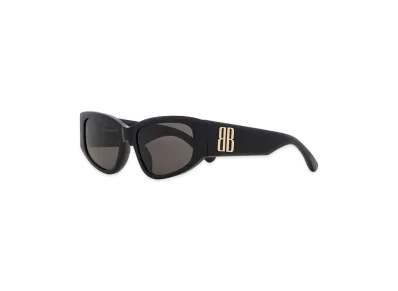 BALENCIAGA Nano D Frame Sunglasses "Black"