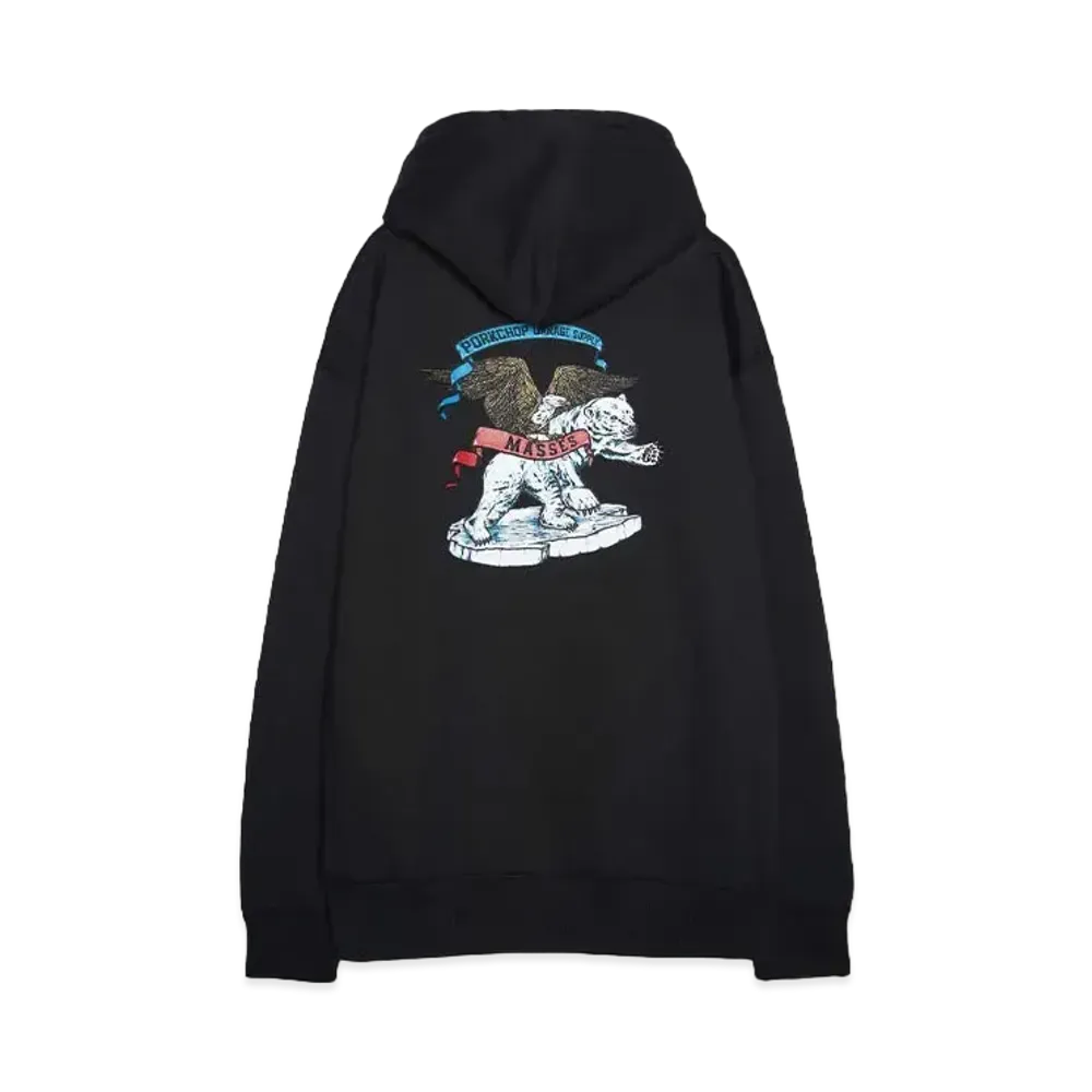 PORKCHOP x MASSES SWEAT HOODED POLAR BEAR P "BLACK"