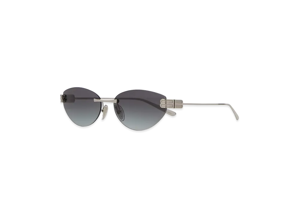 BALENCIAGA Women's Metal Gossip Sunglasses "Silver"