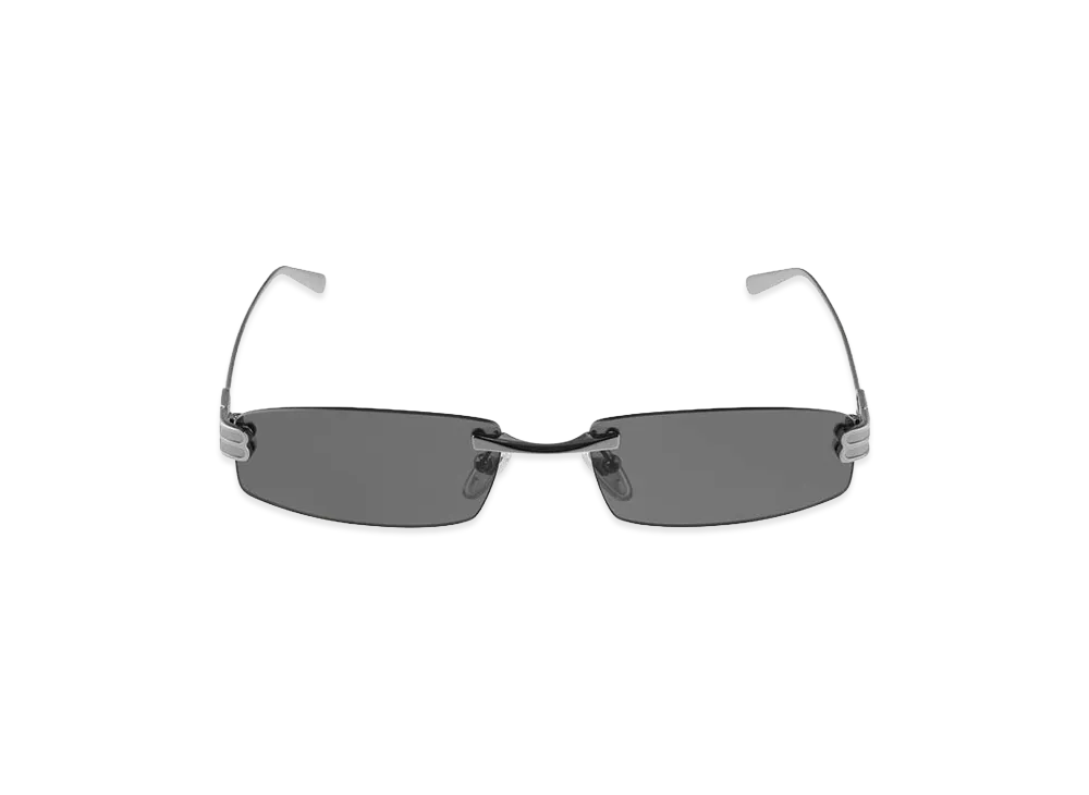 BALENCIAGA Women's Gossip Rectangle Sunglasses "Light Silver"