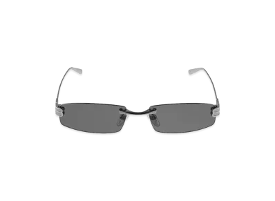 BALENCIAGA Women's Gossip Rectangle Sunglasses "Light Silver"