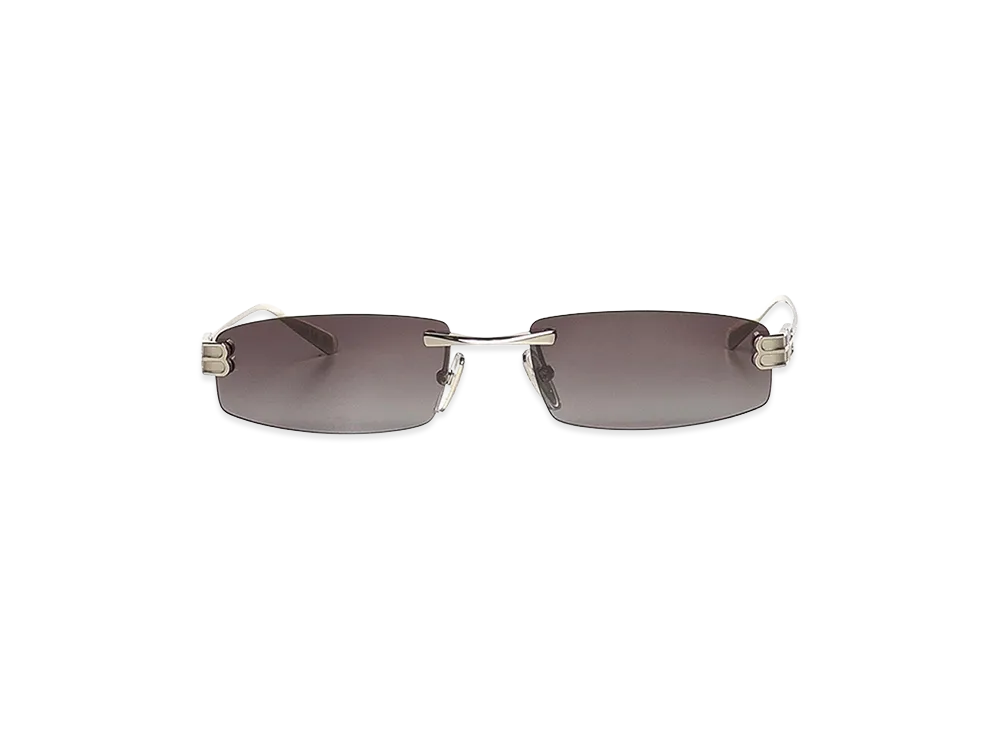 BALENCIAGA Women's Gossip D-Frame Sunglasses "Silver"