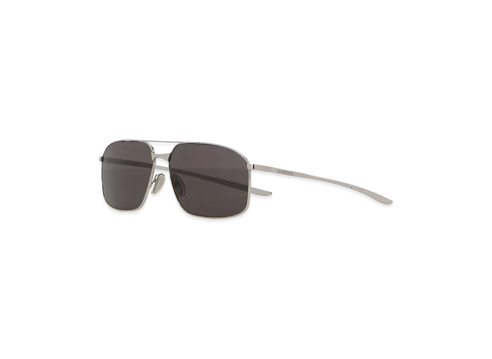 BALENCIAGA Women's Metal Monday Sunglasses "Silver/Black"