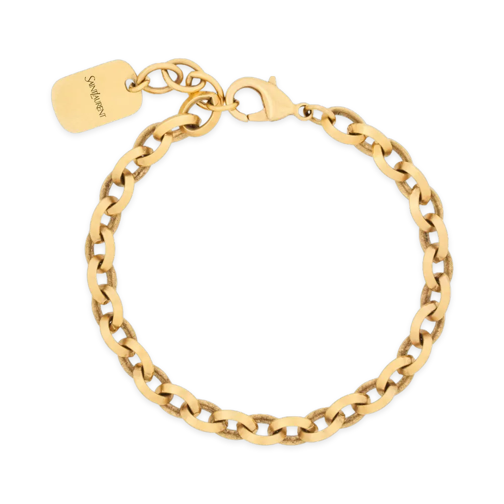 Saint Laurent Bracciale A Catena "Gold"