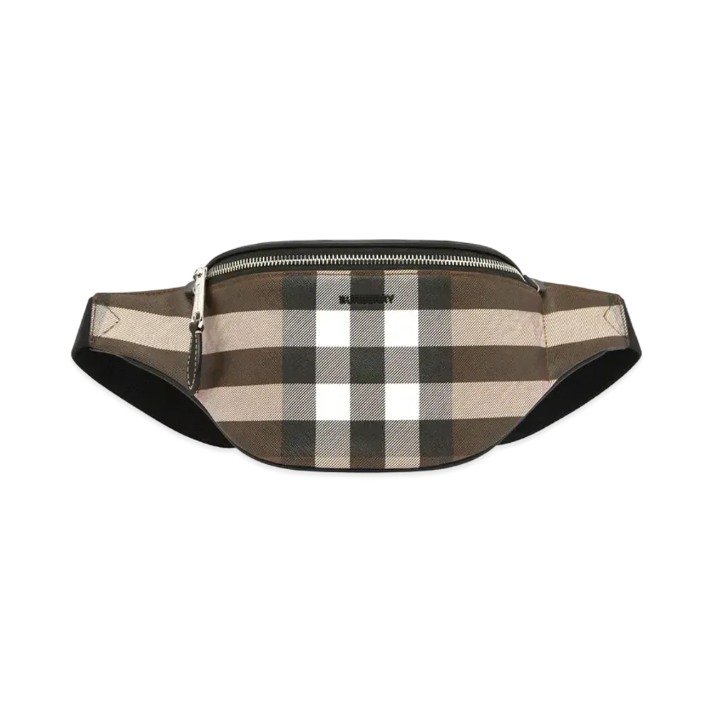 Burberry Mini Check & Leather Bam Bag "Dark Barch Brown"