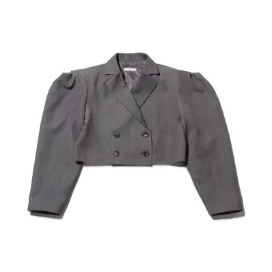 atmos pink Power Shoulder Short Jacket "Gray"