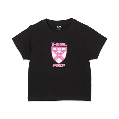 X-Girl Prep Logo S/S Baby Tee "Black"
