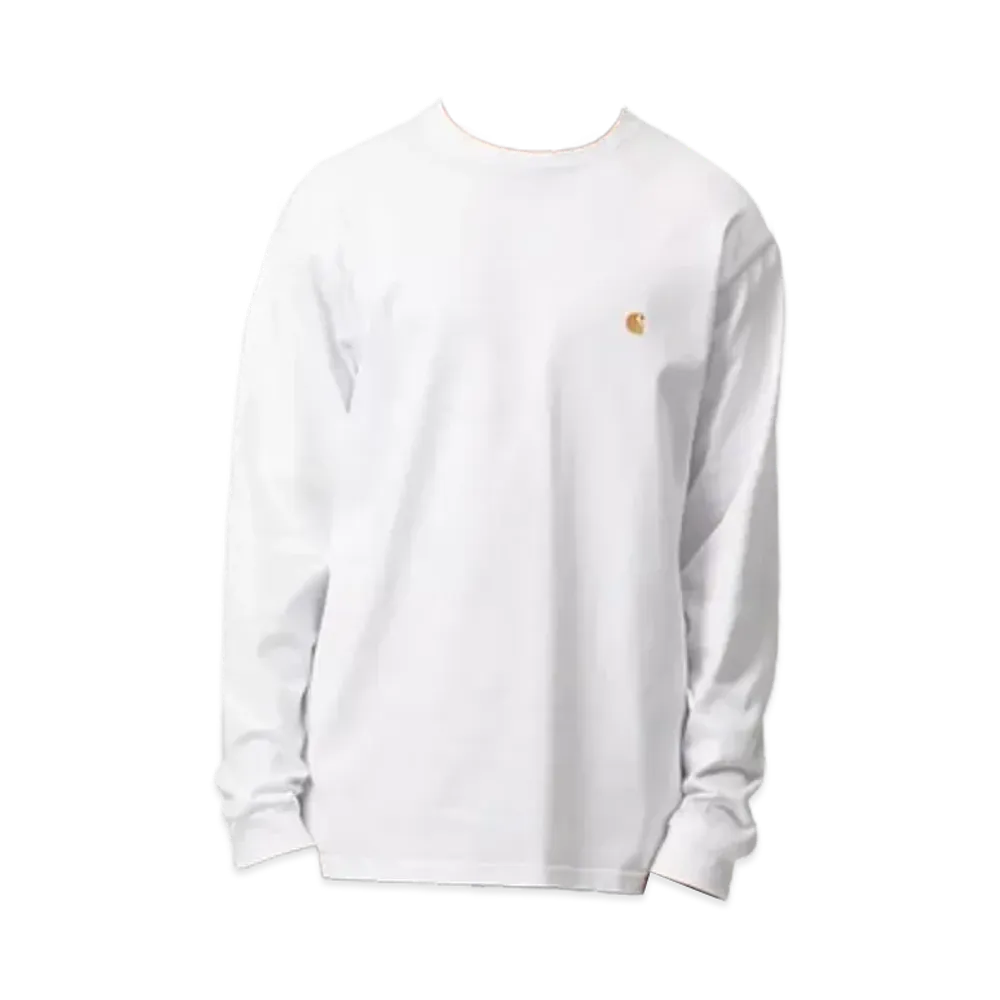 Carhartt WIP L/S Chase T-Shirt "White/Gold"