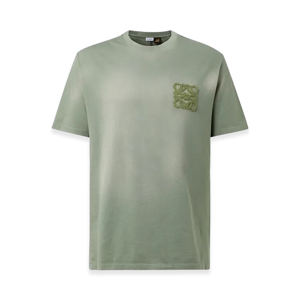 LOEWE Paula's Ibiza Logo Applique Cotton Jersey T-Shirt "Sage Green"