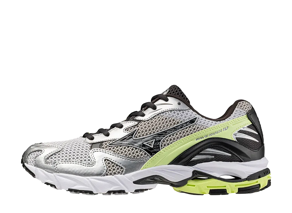 Mizuno Wave Rider 10 "White/Charcoal/Lemon Yellow"